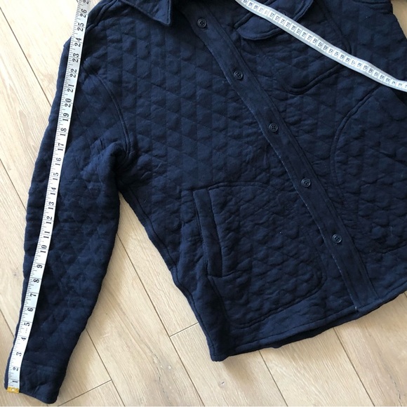 J. Crew Knit Goods Quilted Cotton Button Up Jacket in Navy Men’s Size S - Picture 6 of 10